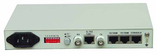 E1转2路10/100BaseT超级协议转换器 (完全物理隔离的E1网桥)-MA20B-2ETH-P