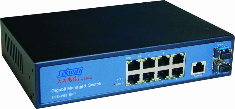 网管型1光8电光纤收发器（千兆）-TW-SNMP-SFP-18